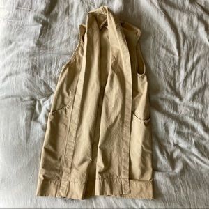 Elizabeth Suzann Clyde Vest Khaki Cotton Canvas